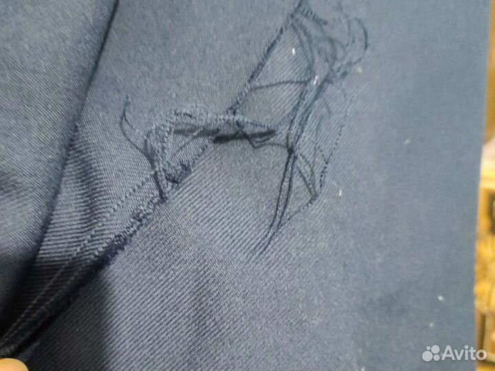 Отрез ткани СССР 150*200 костюмная темно-синяя