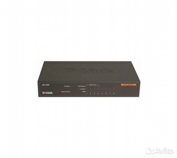 Коммутатор D-Link DES-1008P/C1A неуправляемый