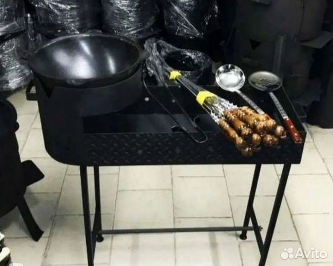 Мангал с печью под казан 8-12л в Черноморское