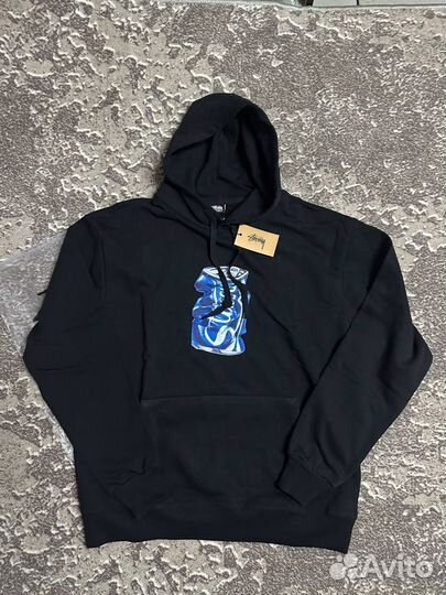 Кофта Stussy Can Black Hoodie оригинал
