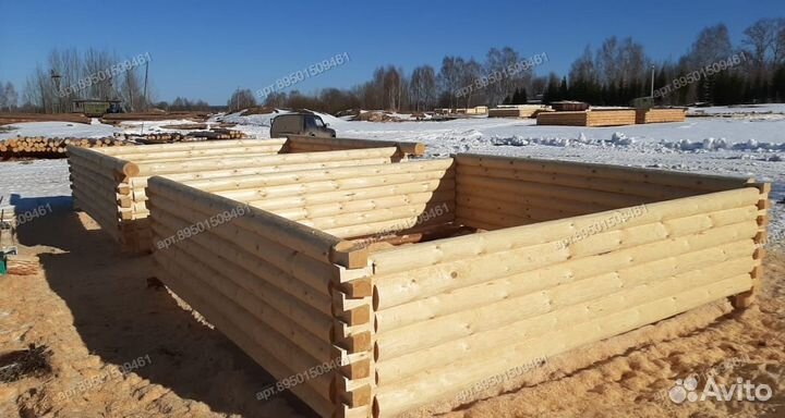 Сруб размер 7х9. Срубы бань