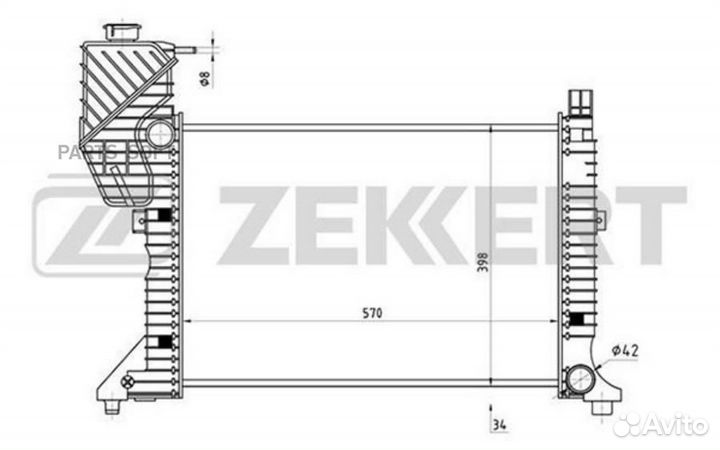 Радиатор охлаждения Мерседес Спринтер 95
