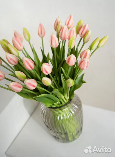 Искусственные цветы. Тюльпан закрытый, букет 7 шту