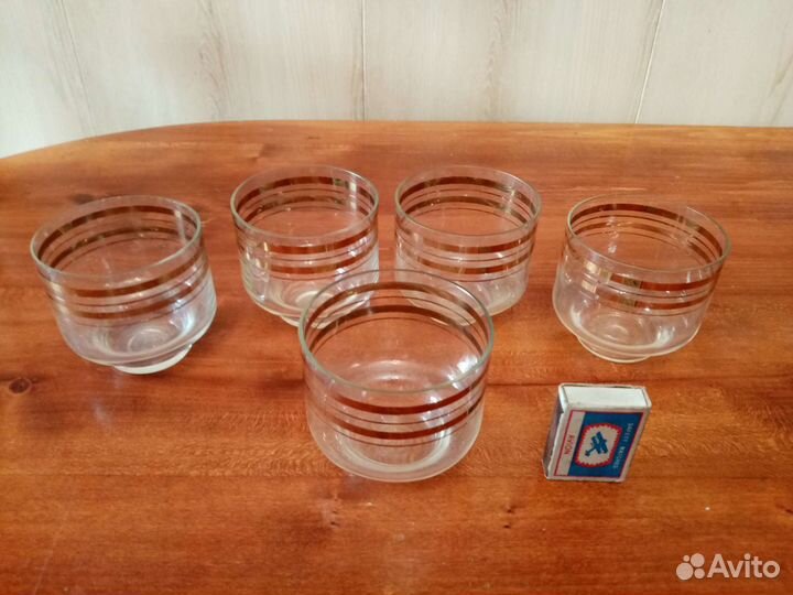 Винтажные графин, рюмки и стаканы 50- 60х годов