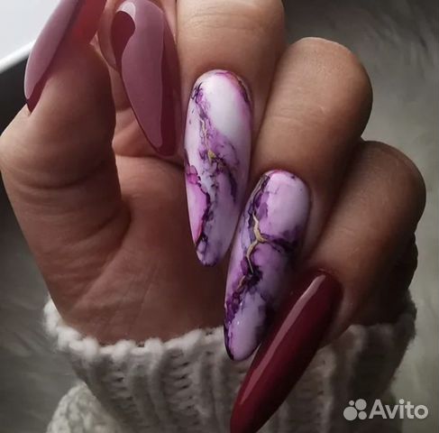 Маникюр гель лак наращивание педикюр