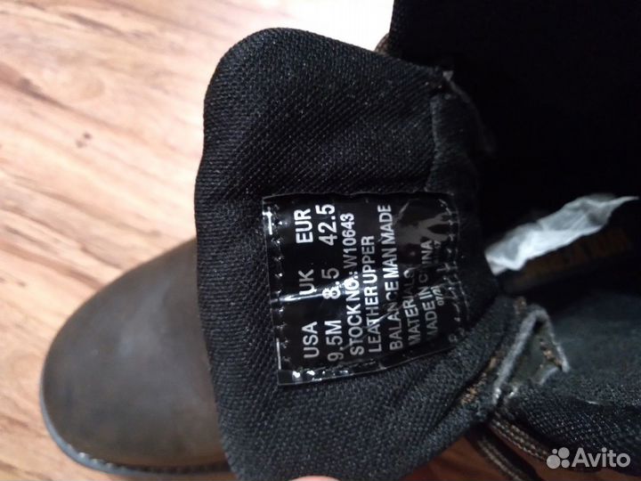 Ботинки Wolverine подносок стальной 9.5us/ 42.5eu