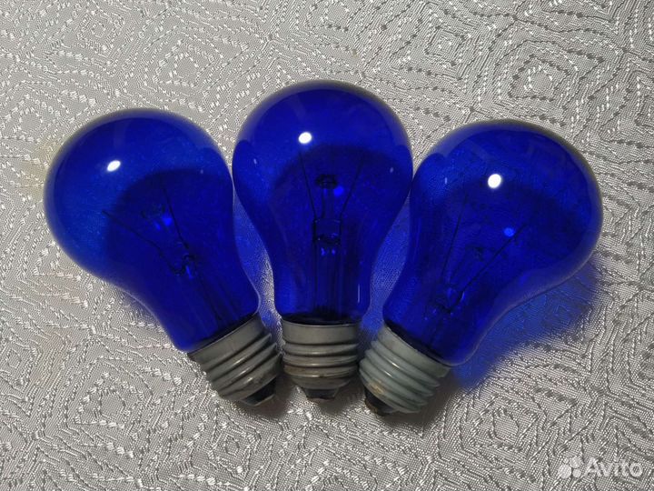 Лампа накаливания синяя для прогревания СССР