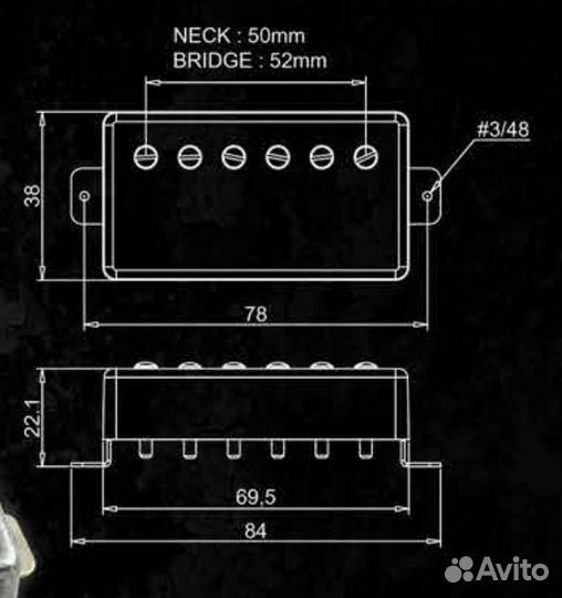 Artec LPA-310-ASV-N звукосниматель электрогитары