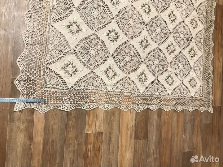 Вязаная скатерть 130х165 (лен или хлопок)ссср