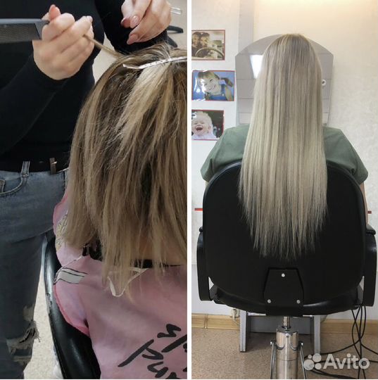 Коррекция наращенных волос