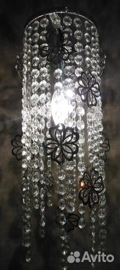 Люстра Подвесная Хрусталь - 10083/1 хром/прозрачны
