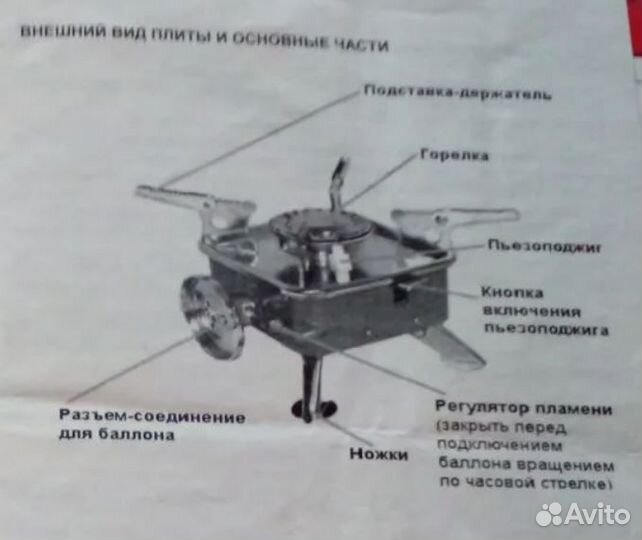 Плита газовая портативная energy GS-200