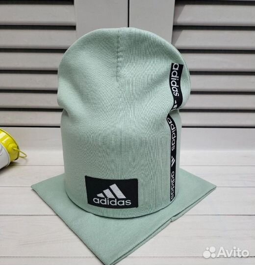 Шапка+снуд Adidas (полоса)