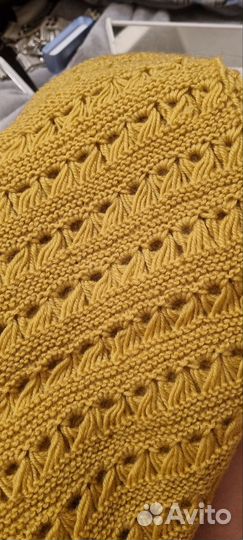 Женский шарф и берет комплект, шерсть