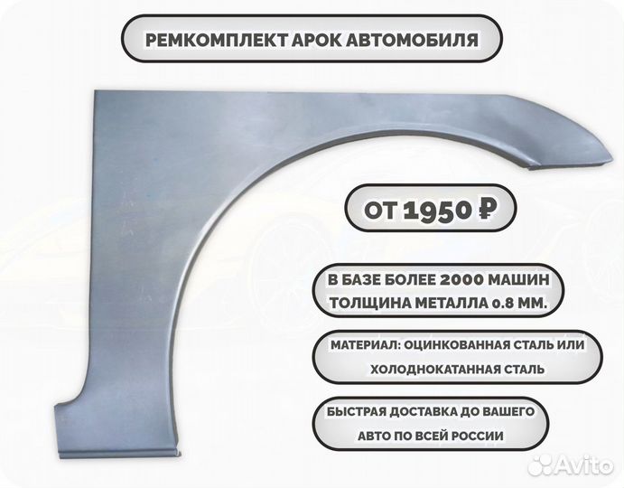 Ремонтные арки (ремкомплект) на автомобиль