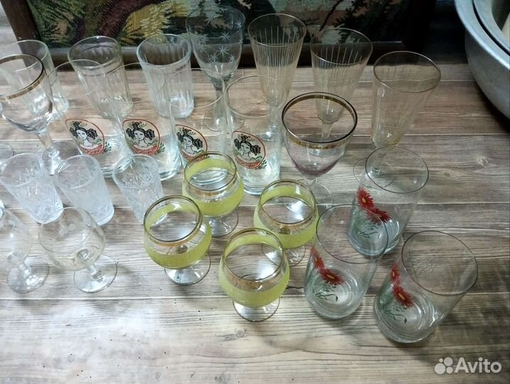 Стаканы, рюмки, фужеры, стопки СССР