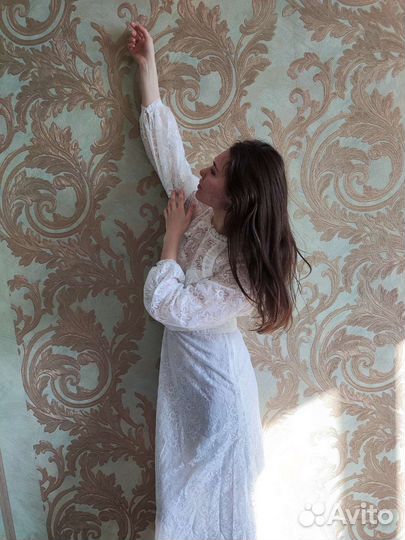 Винтажное платье свадебное ретро 19 века