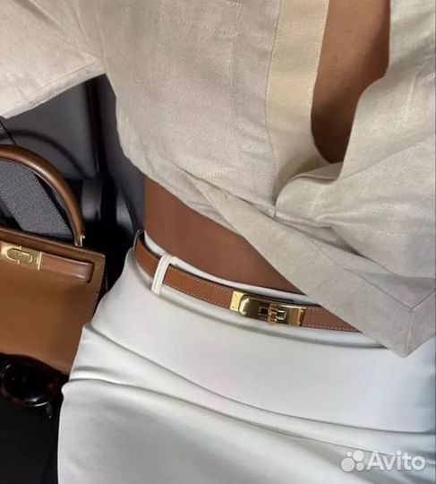 Ремень в стиле Hermes кожаный