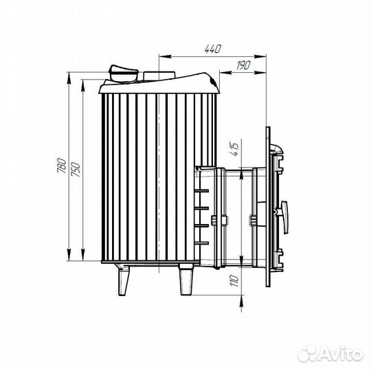 Печь Для Бани Атмосфера L» ламели «Талькохлорит» н