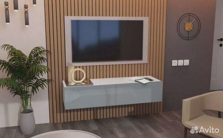 Тумба под тв Модерн мдф титан в наличии