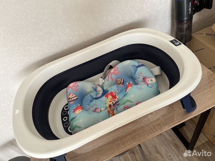 Ванночка для купания складная с матрасиком