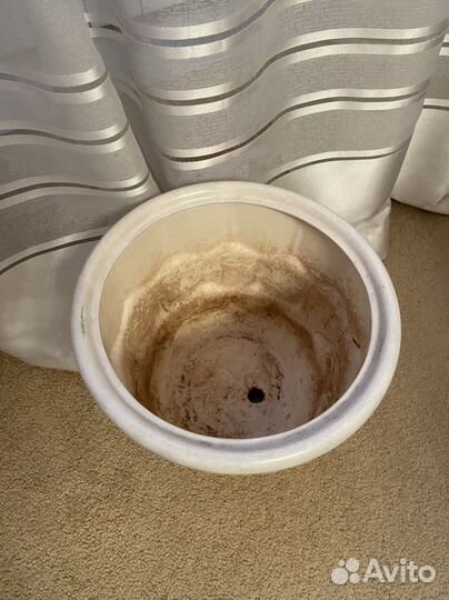 Керамический цветочный горшок напольный б/у