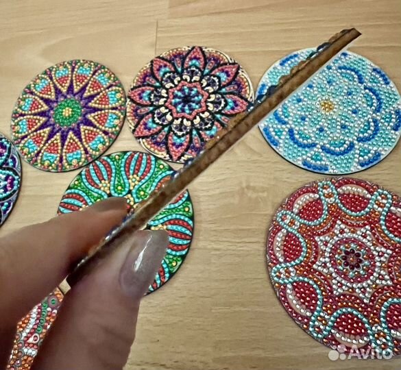 Подставки деревянные набор 8 шт