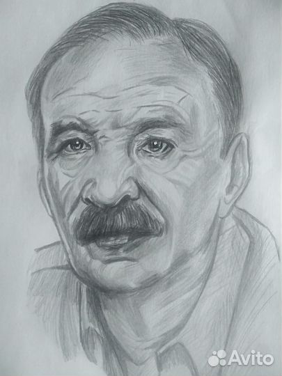 Портрет по фото карандашом на заказ