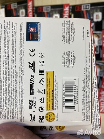 Карта памяти micro sd 512 Sandisk extreme PRO