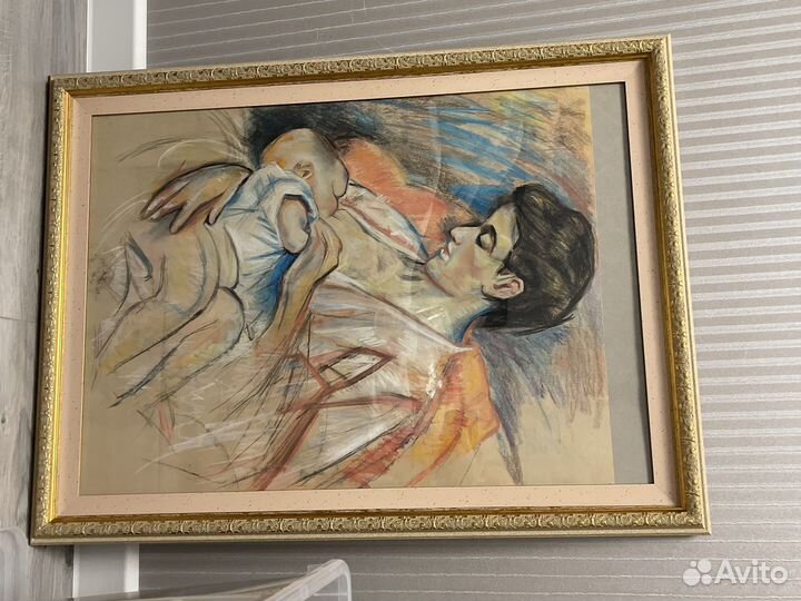 Картина пастелью на пастельной бумаге