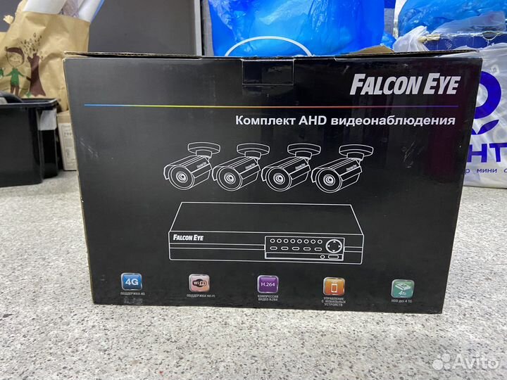 Комплект видеонаблюдения 4 камеры Falcon Eye