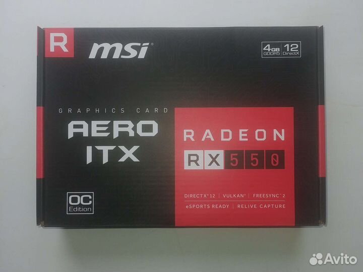 Продам видеокарту msi. Radeon RX550
