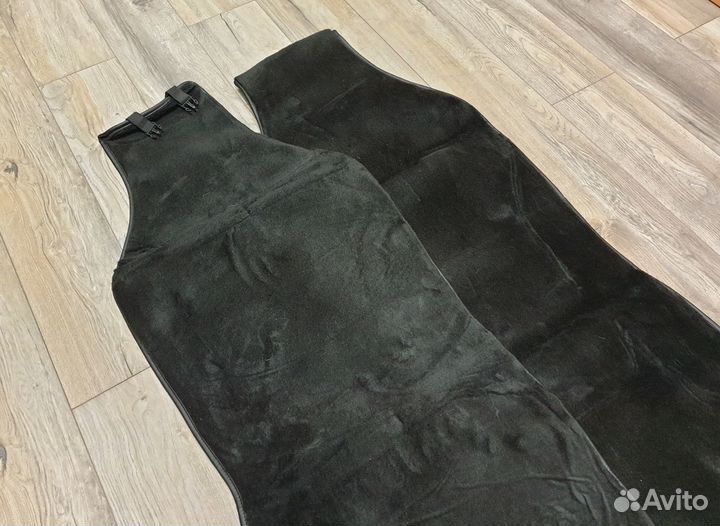 Накидки на сиденье овечья шерсть 2 шт чёрные