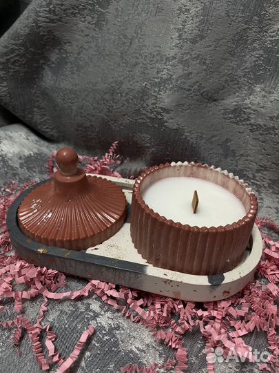 Ароматические свечи и гипсовые формы ручной работы