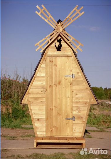 Дачный туалет деревянный SOX555