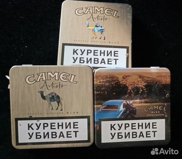 Портсигары, сигаретницы жестяные коробки