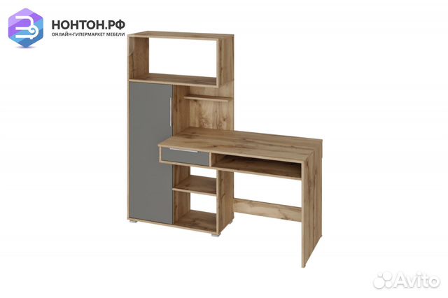 Стол письменный Квадро дуб вотан / графит