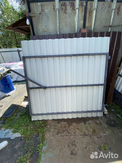 Ворота с калиткой бу