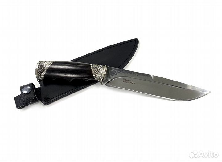 Нож Беркут 2, кованая Х12мф, черный граб