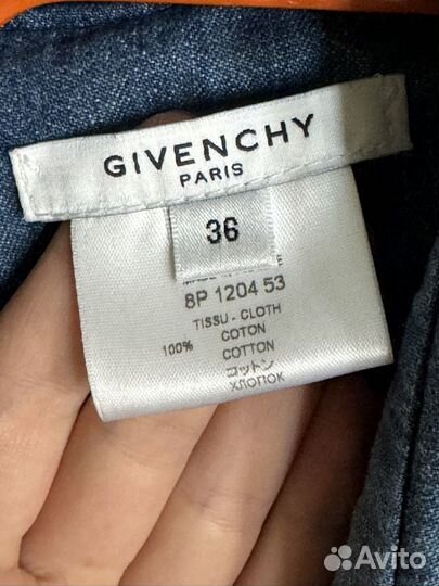 Джинсоаое платье Givenchy