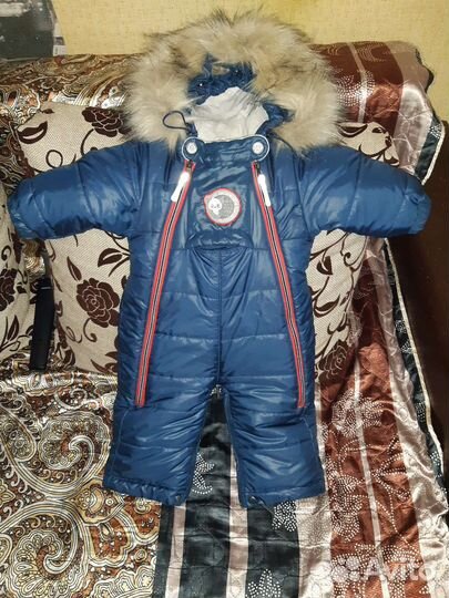 Детский зимний комбинезон на мальчика 74