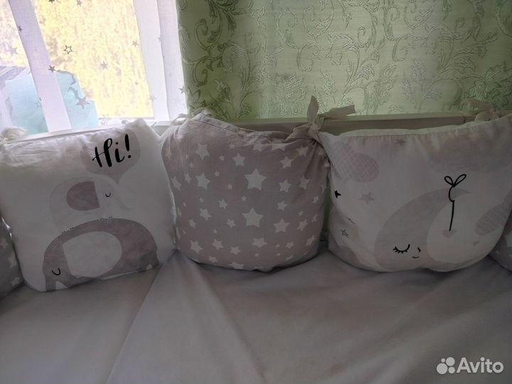 Бортики подушки в детскую кроватку