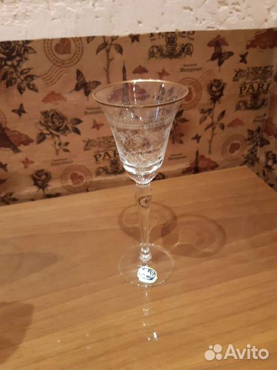 Хрустальный графин +рюмки Богемия 