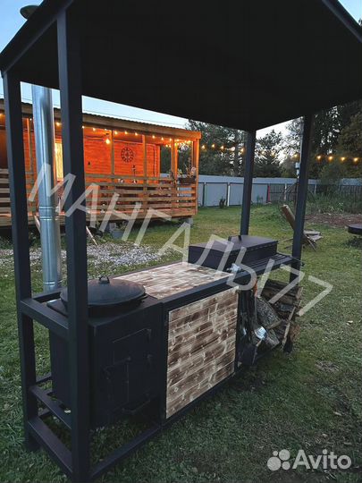 Мангал с крышей