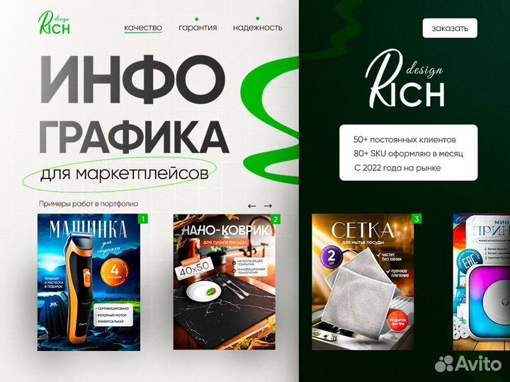 Инфографика карточек для маркетплейсов Wildberries