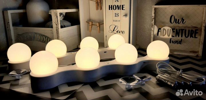 Светильник подсветка на присосках для зеркала