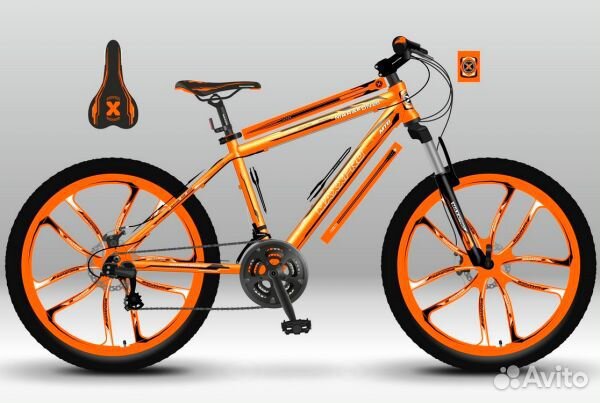 Горный велосипед Maxxpro Marafon 26д оранжевый