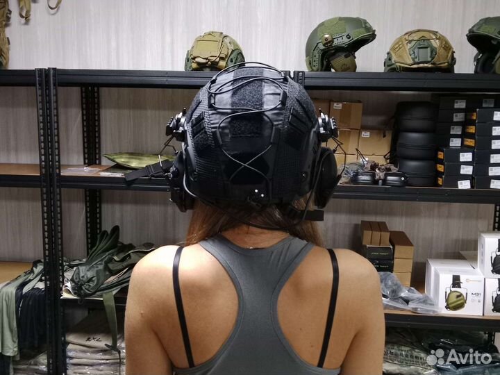Шлем тактический бр2 + активными наушниками