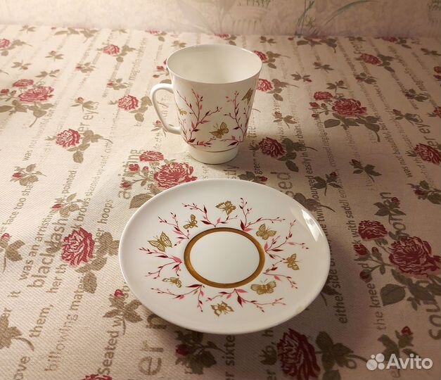 Чайная пара Бабочки, лфз, 1980-е