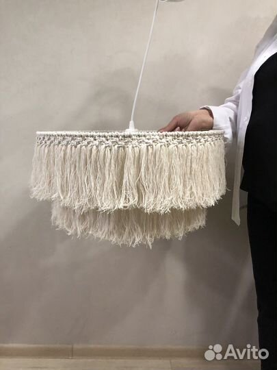 Люстра абажур макраме